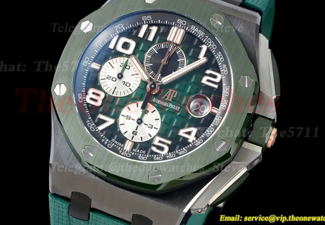 Royal Oak Offshore 2020 44mm Ceramic RU Green Dial RSF A3126