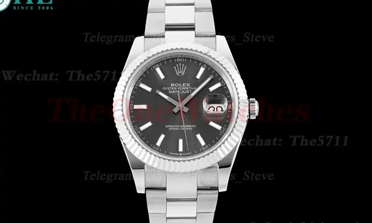 Datejust 126334 41mm Oyster 904L SS SS Grey Stk VRF VR3235