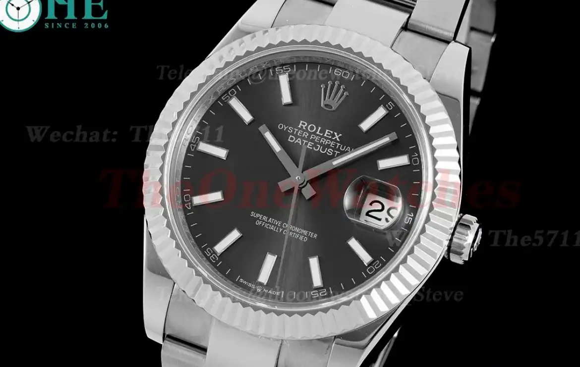 Datejust 126334 41mm Oyster 904L SS SS Grey Stk VRF VR3235