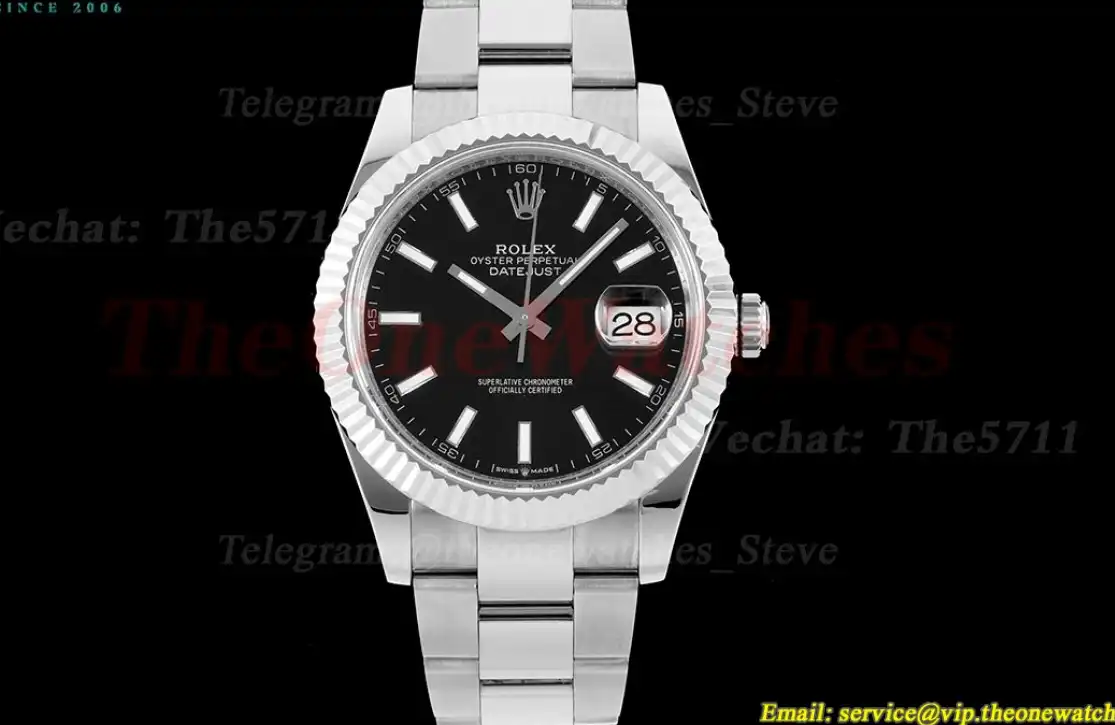 Datejust 126334 41mm Oyster 904L SS SS Black Stk VRF VR3235