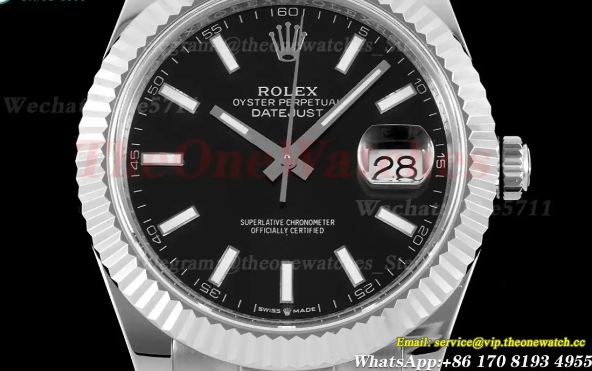 Datejust 126334 41mm Oyster 904L SS SS Black Stk VRF VR3235