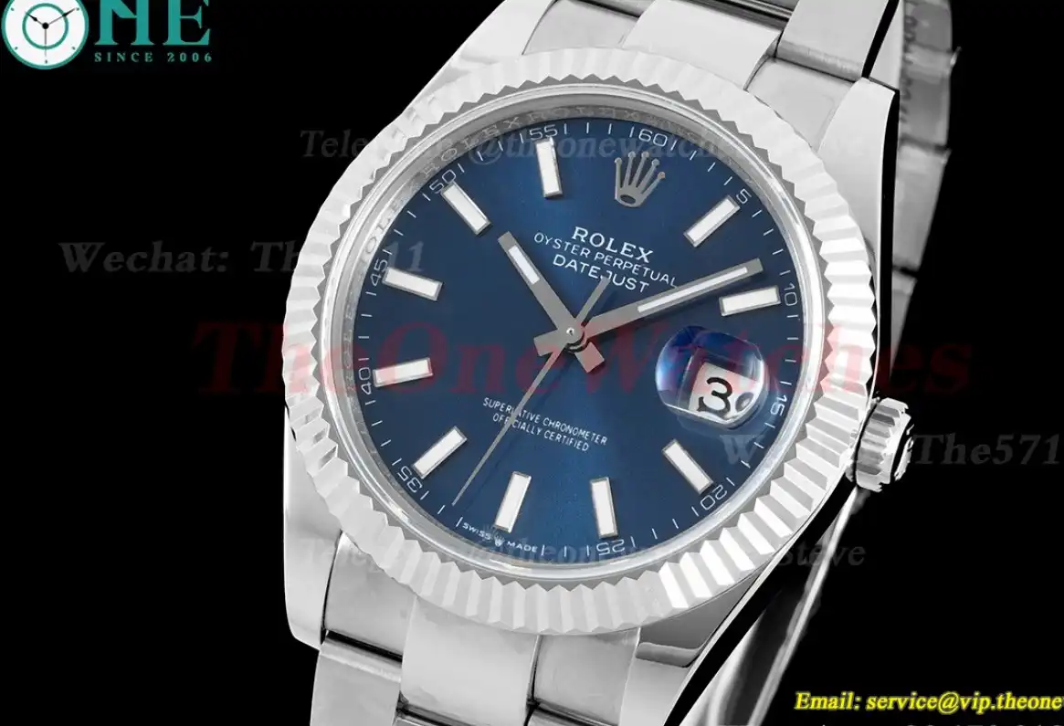 Datejust 126334 41mm Oyster 904L SS SS Blue Stk VRF VR3235