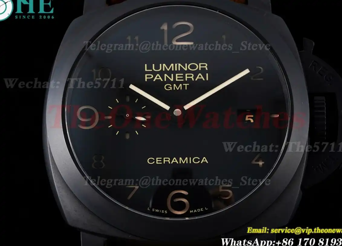 Luminor PAM441 GMT 44mm Ceramic LE Black Dial SBF P9001