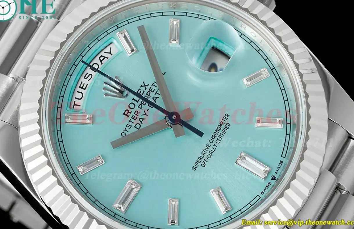 DayDate 228236 40mm Pres SS SS Ice Blue Dia ARF VR3255