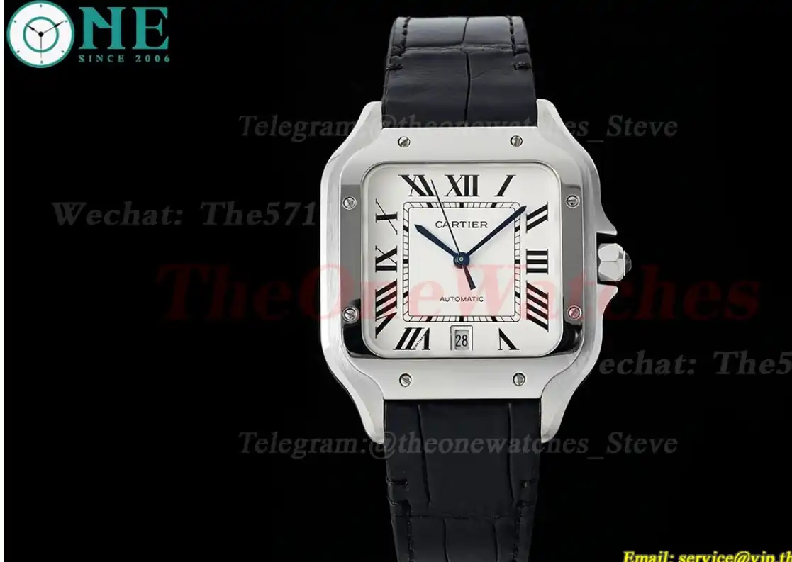 Santos De Cartier 40mm XL Black SS LE White AF MY9015