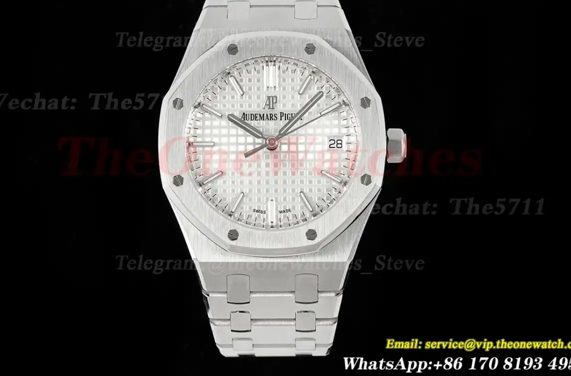 Royal Oak Ladies 77350 34mm SS SS White ZF A5800