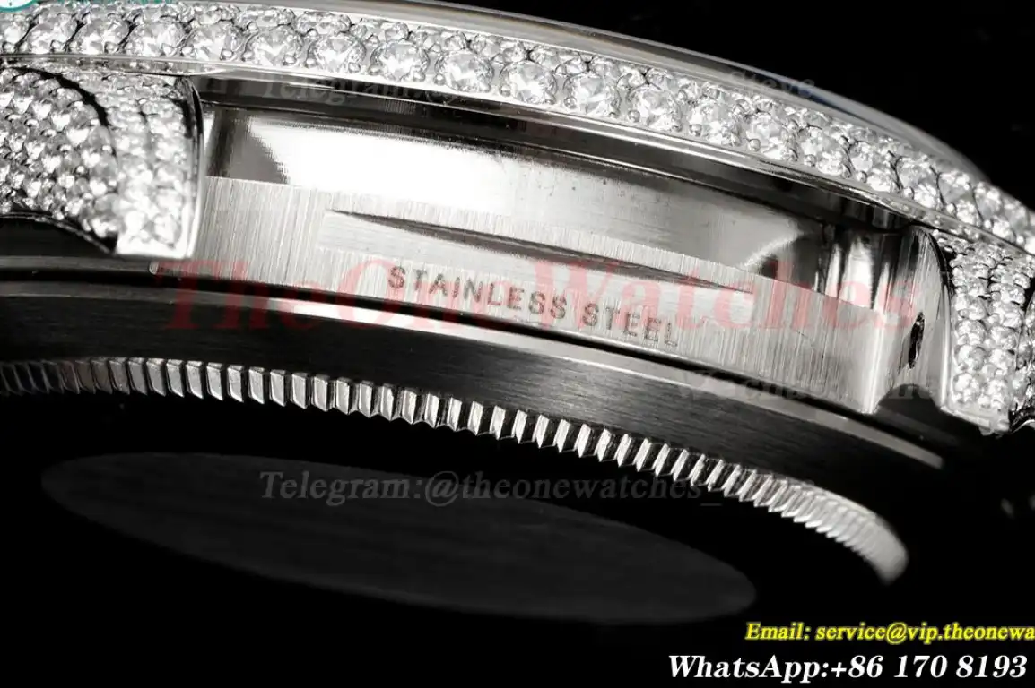 Datejust 41mm Full Diamonds 904L SS SS Silver Stk GMF A2824