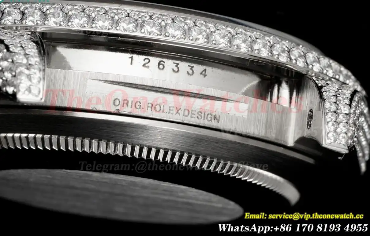 Datejust 41mm Full Diamonds 904L SS SS White Stk GMF A2824