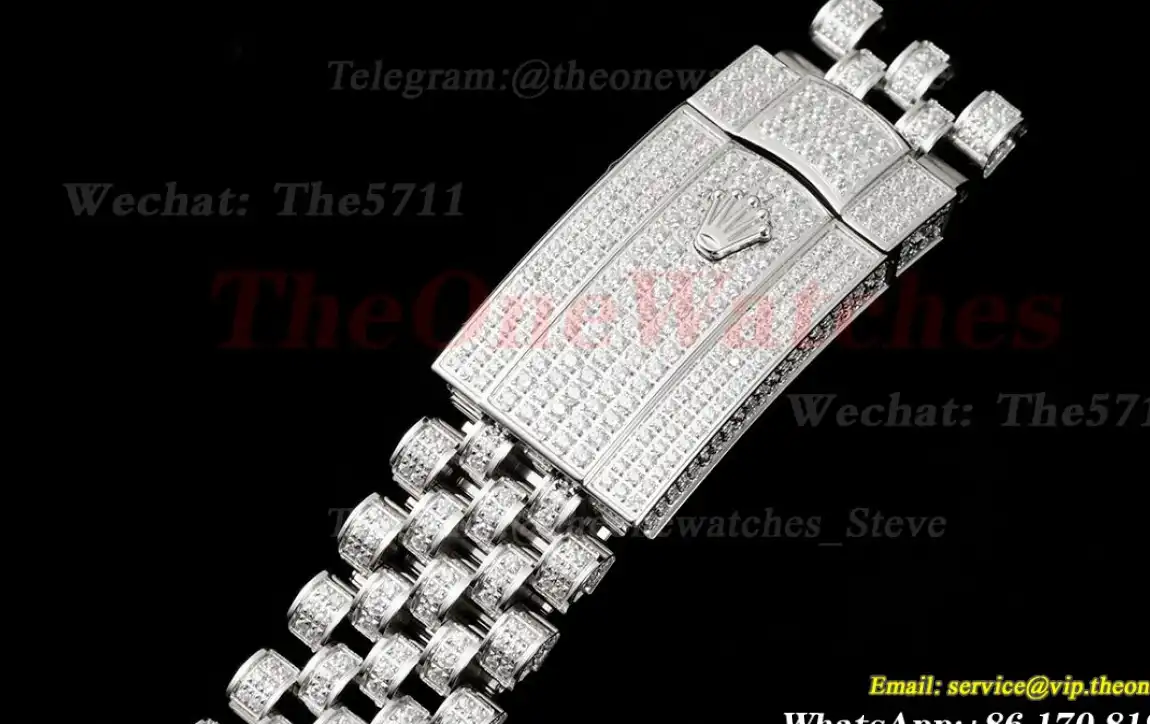 Datejust 41mm Full Diamonds 904L SS SS White Stk GMF A2824