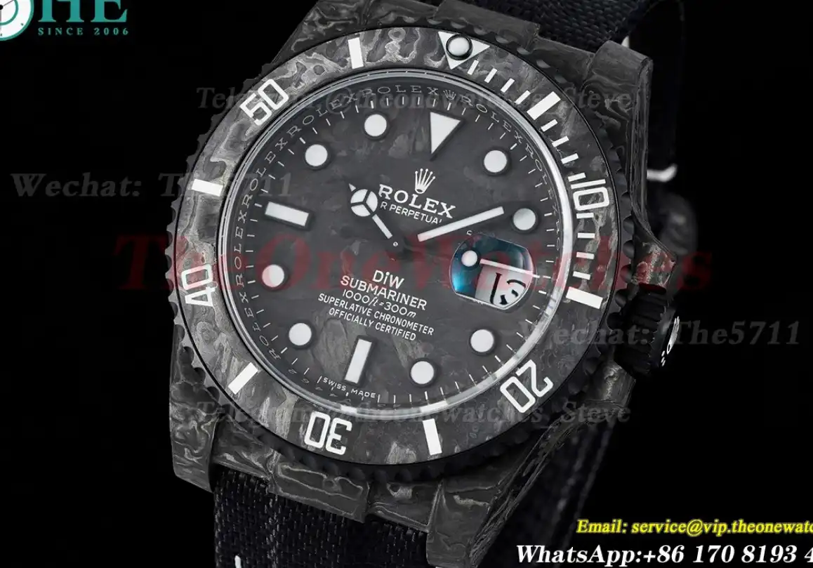 Submariner DIW 40MM Carbon NY Black White VSF VS3135