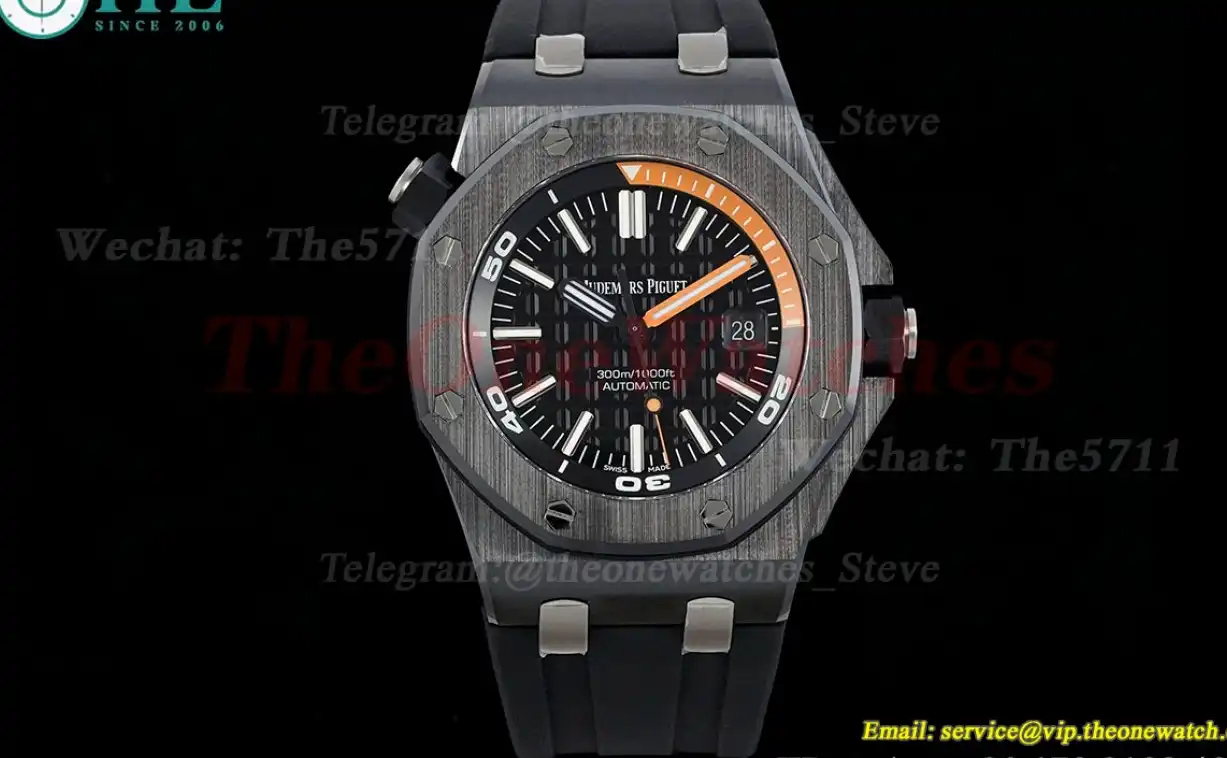 Royal Oak Diver 15707 CER RU Black ZF SA3120 Super Clone