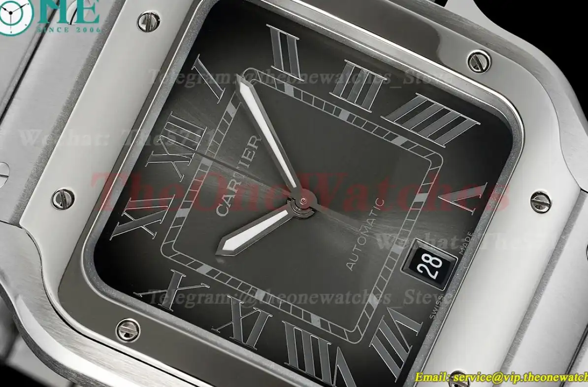 Santos De Cartier 40mm XL SS SS Grey Dial AF MY9015