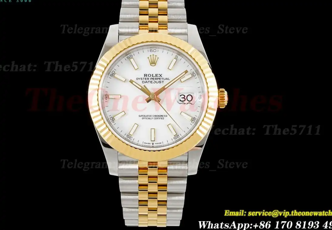 Datejust 126333 41mm Jubilee 904L SS YG White Stk VSF VS3235