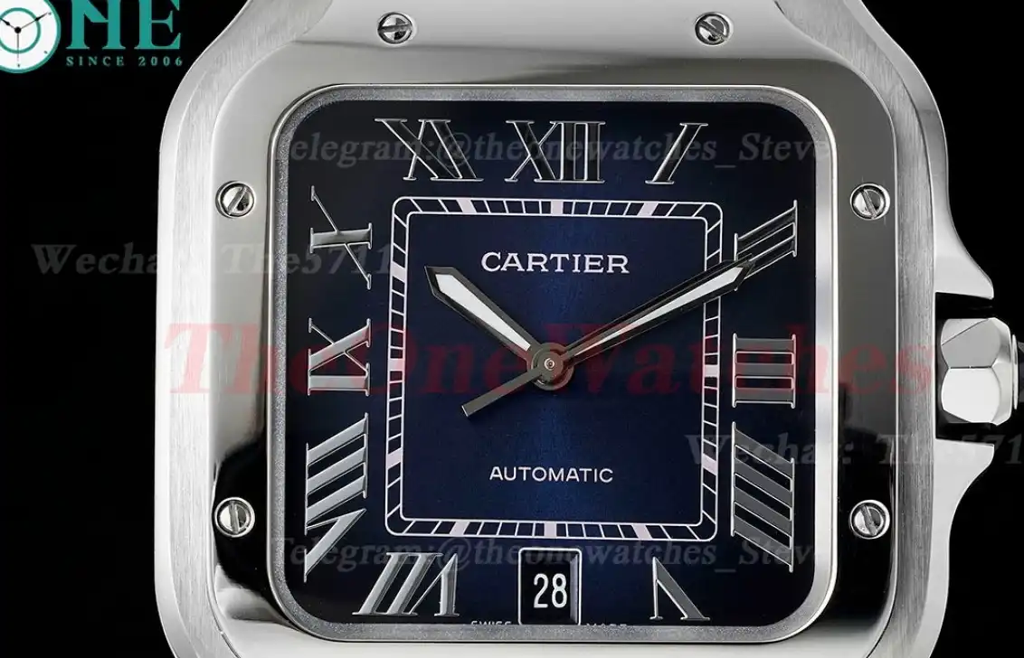 Santos De Cartier 40mm XL SS SS Blue Dial AF MY9015