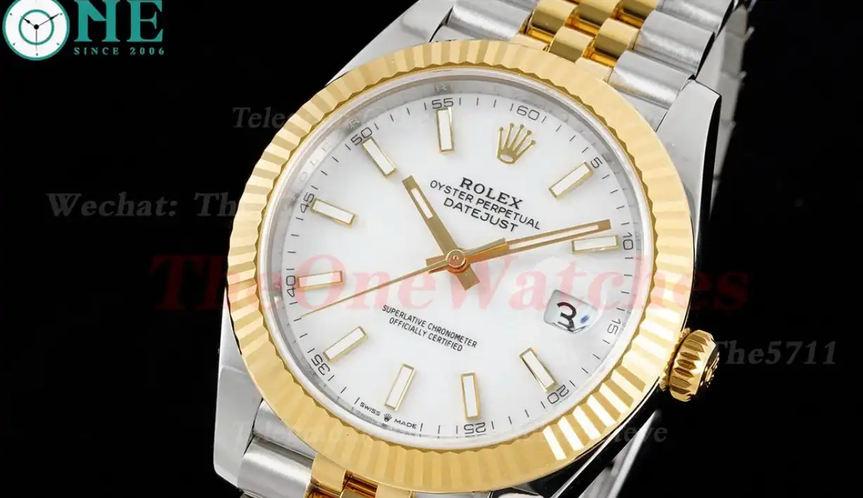 Datejust 126333 41mm Jubilee 904L SS YG White Stk VSF VS3235