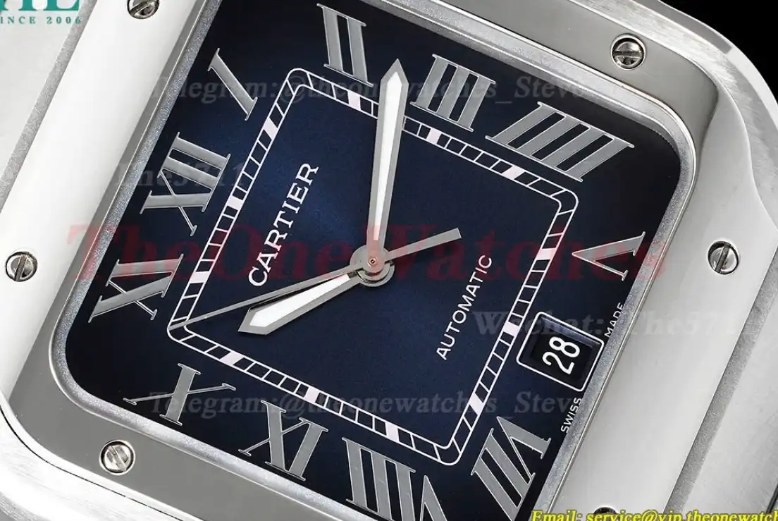 Santos De Cartier 40mm XL SS SS Blue Dial AF MY9015