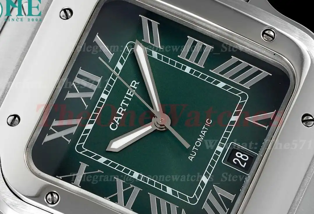 Santos De Cartier 40mm XL SS SS Green Dial AF MY9015