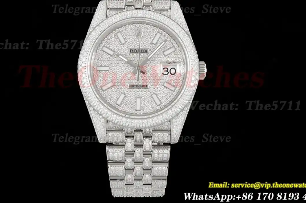 Datejust 41mm Full Diamonds 904L SS SS Dia Stk GMF A2824