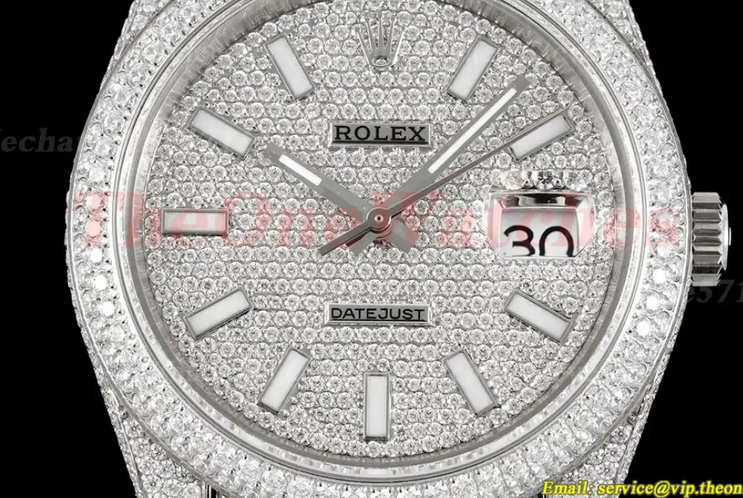 Datejust 41mm Full Diamonds 904L SS SS Dia Stk GMF A2824