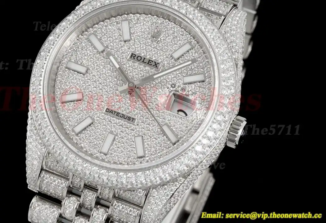 Datejust 41mm Full Diamonds 904L SS SS Dia Stk GMF A2824