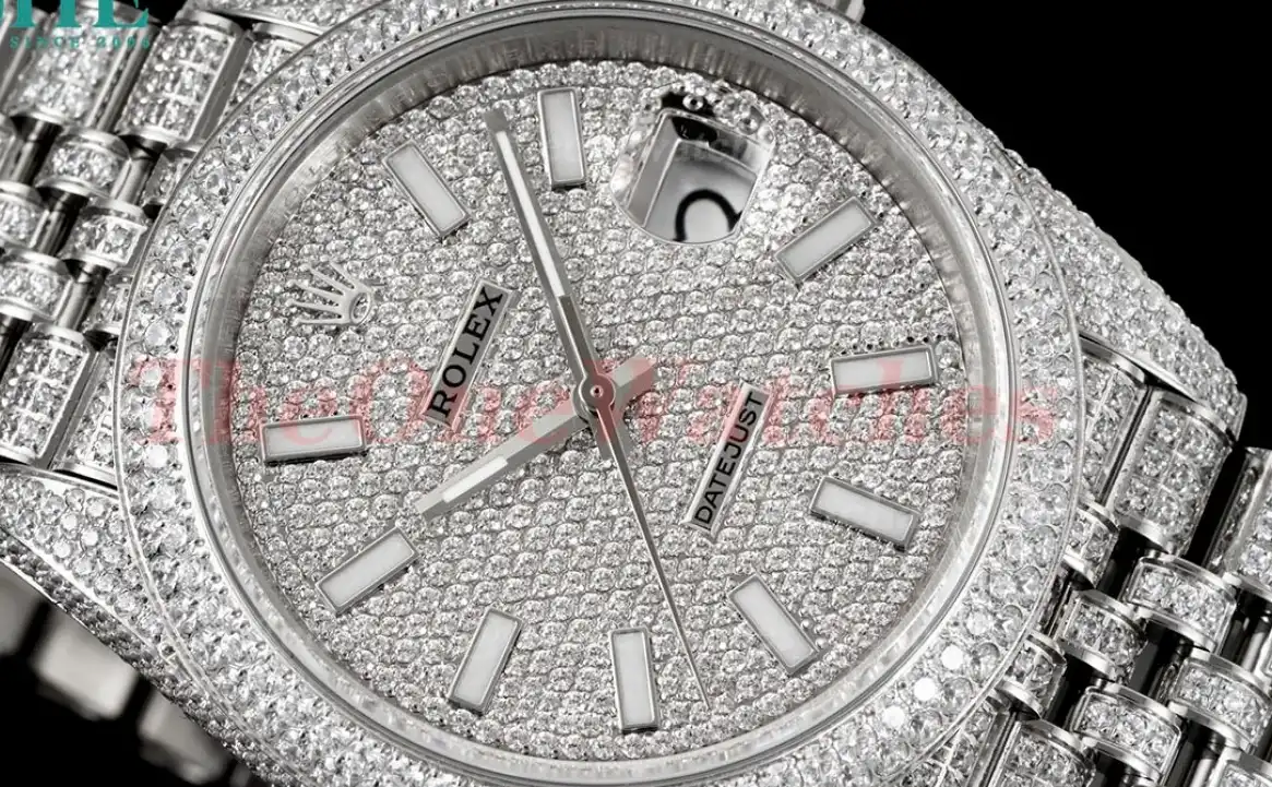 Datejust 41mm Full Diamonds 904L SS SS Dia Stk GMF A2824