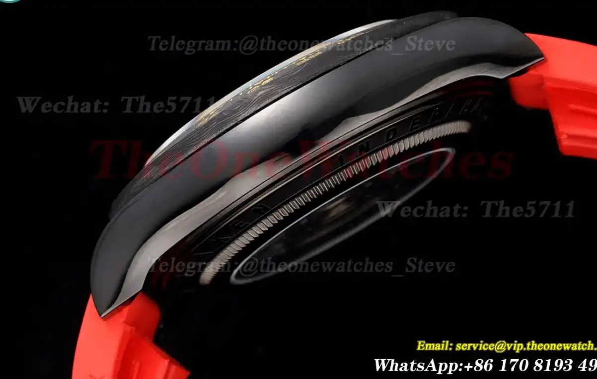 Daytona Blaken 40mm DLC RU Skeleton Dial On Red Rubber N6F DD4130