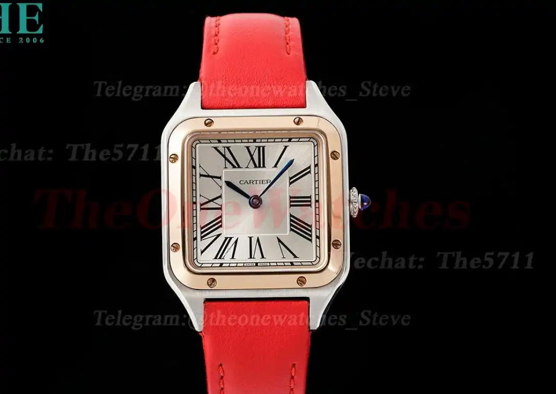 Santos Dumont Red RG LE Silver Dial AF Quartz