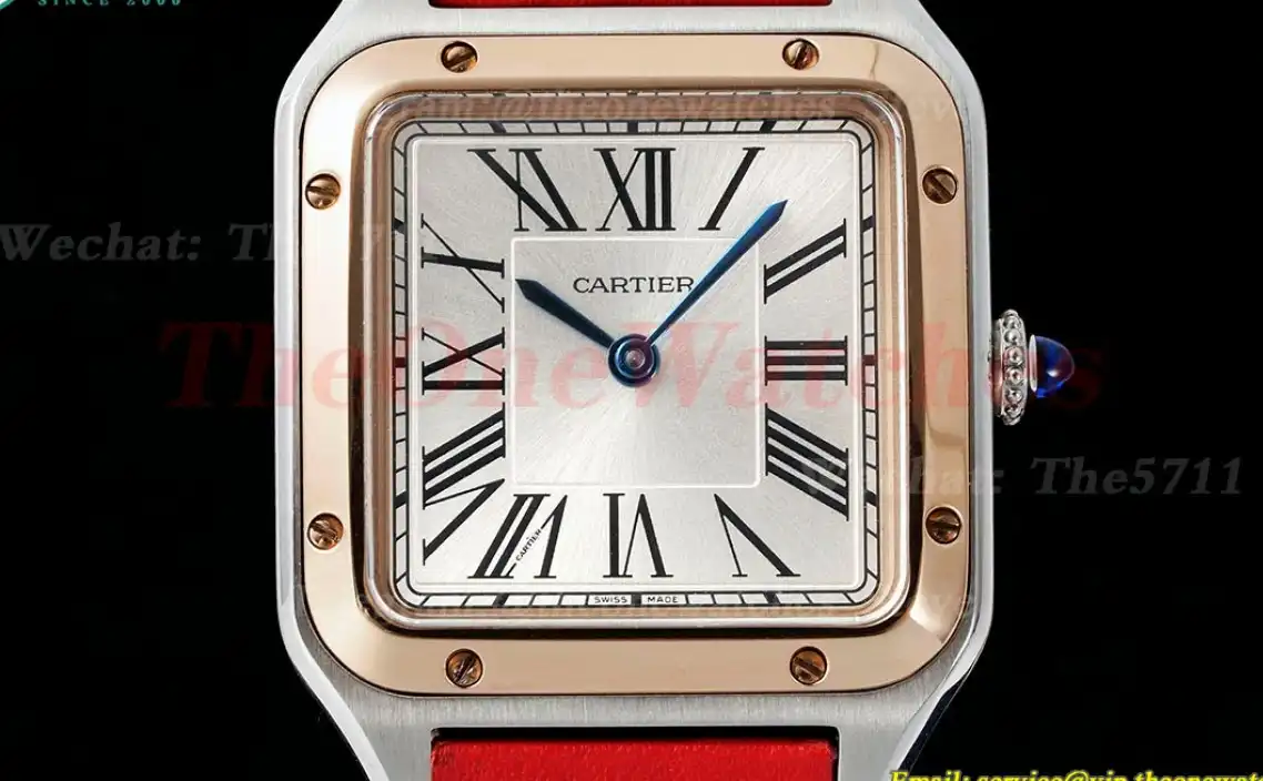 Santos Dumont Red RG LE Silver Dial AF Quartz