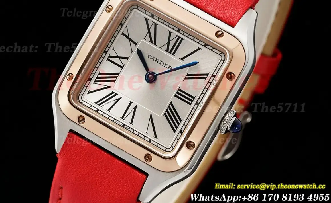 Santos Dumont Red RG LE Silver Dial AF Quartz