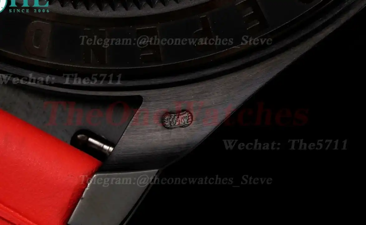 Daytona Blaken 40mm DLC RU Skeleton Dial On Red Rubber N6F DD4130