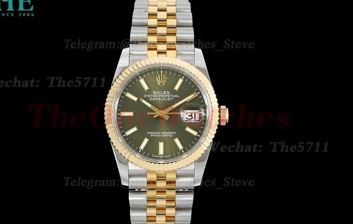 Datejust 126233 36MM Jub 904L Green Stk YG SS Wrapped GMF A2836