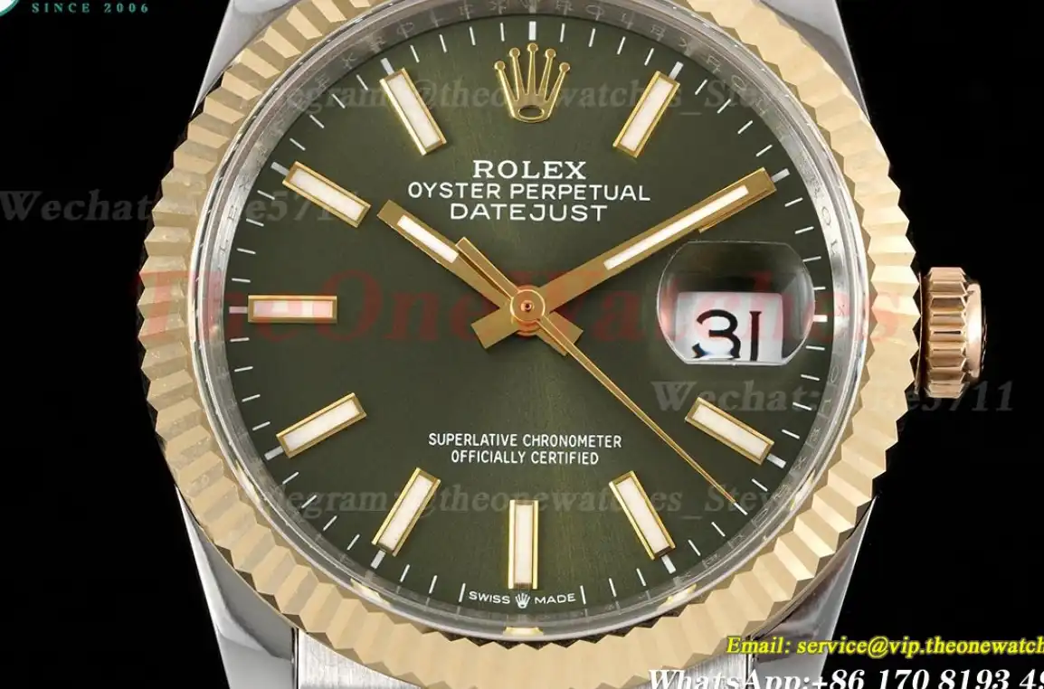 Datejust 126233 36MM Jub 904L Green Stk YG SS Wrapped GMF A2836