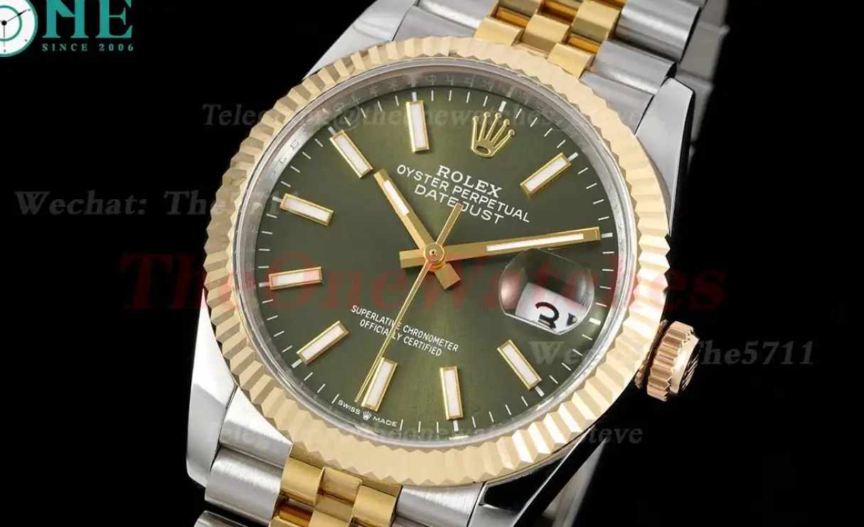 Datejust 126233 36MM Jub 904L Green Stk YG SS Wrapped GMF A2836