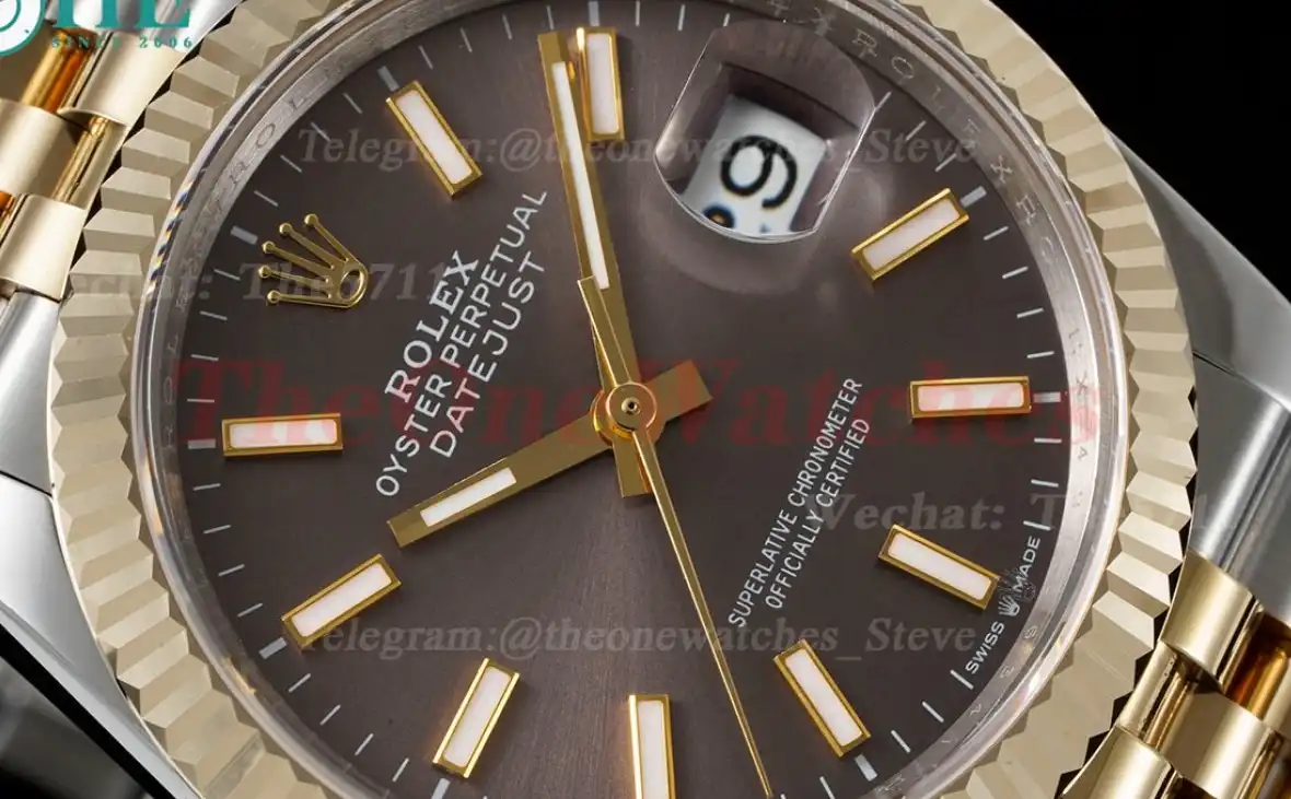 Datejust 126233 36MM Jub 904L Brown Stk YG SS Wrapped GMF A2836