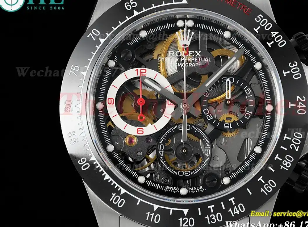 Daytona Rubens Barrichello Ed 40MM SS SS Skeleton Dial Sonic SA4130