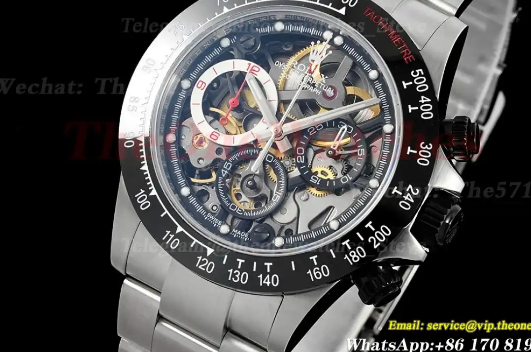 Daytona Rubens Barrichello Ed 40MM SS SS Skeleton Dial Sonic SA4130