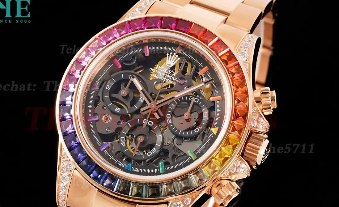 Daytona Blaken Rainbow 40mm RG RG Skeleton Dial N6F DD4130