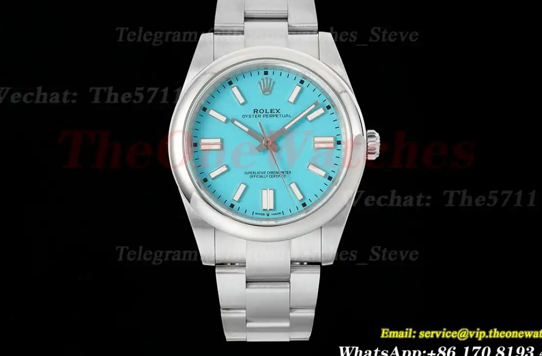 Oyster Perpetual 124300 41mm SS SS Tiffany Blue Dial DIWF A3230