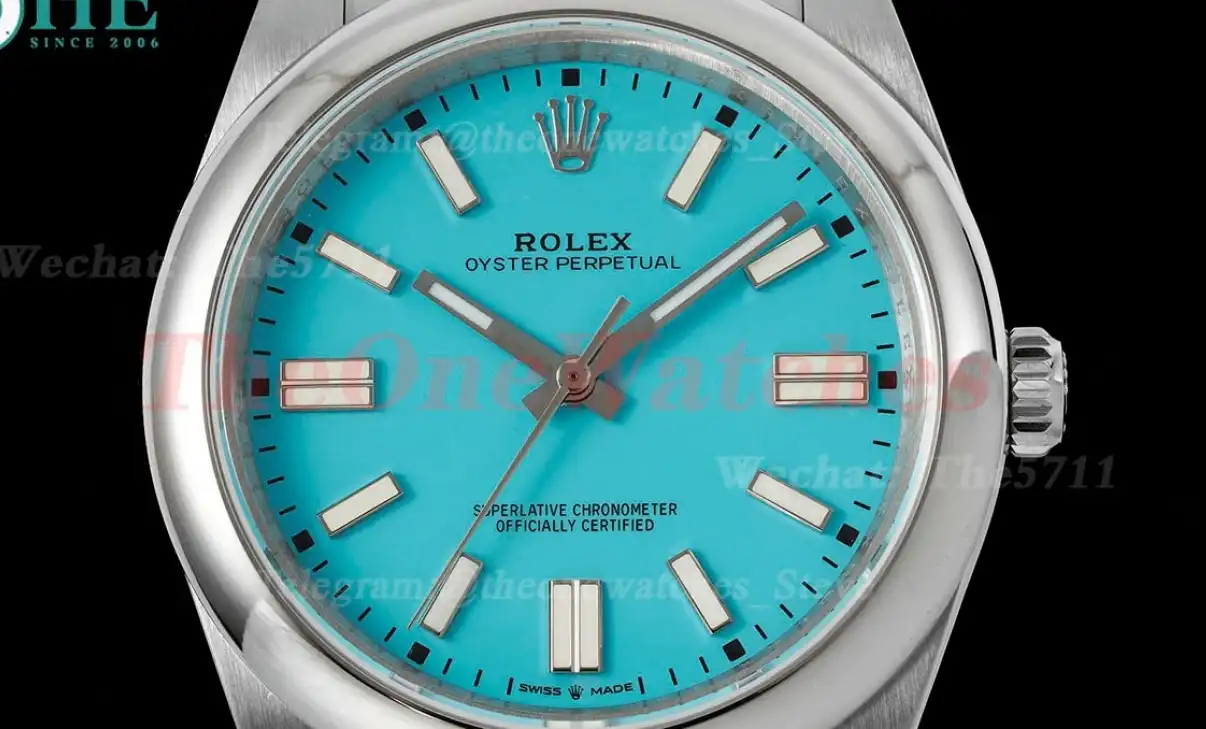 Oyster Perpetual 124300 41mm SS SS Tiffany Blue Dial DIWF A3230