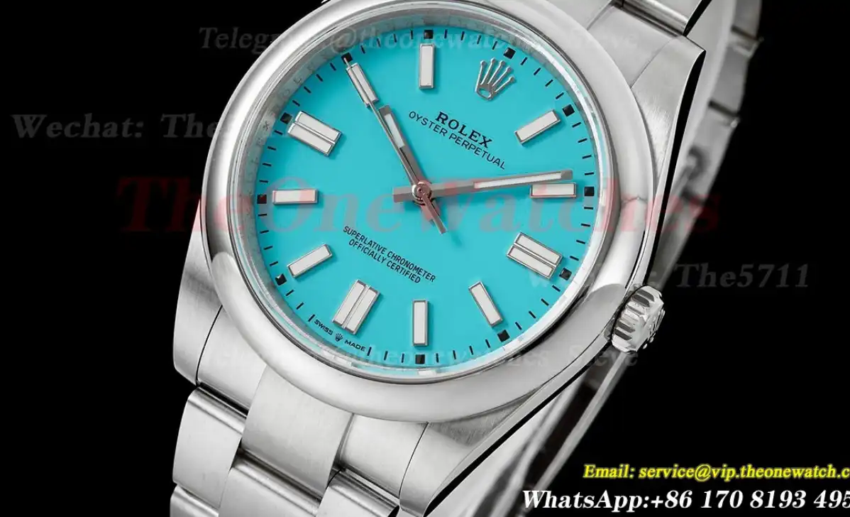 Oyster Perpetual 124300 41mm SS SS Tiffany Blue Dial DIWF A3230