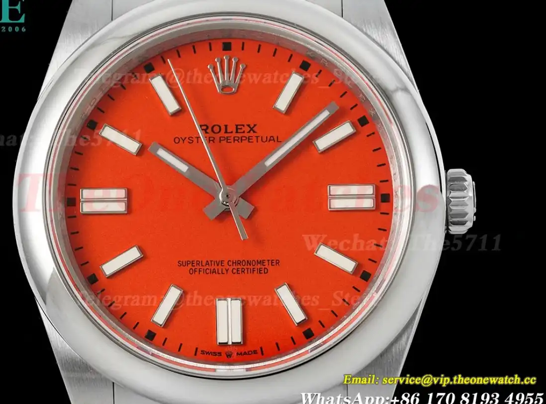 Oyster Perpetual 124300 41mm SS SS Red Dial DIWF A3230