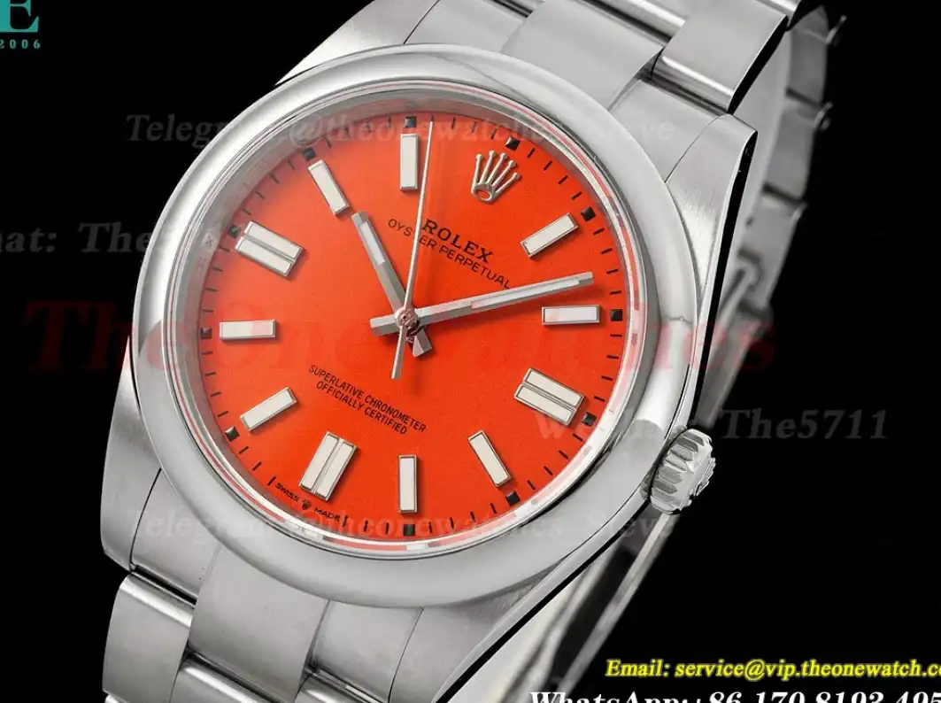 Oyster Perpetual 124300 41mm SS SS Red Dial DIWF A3230