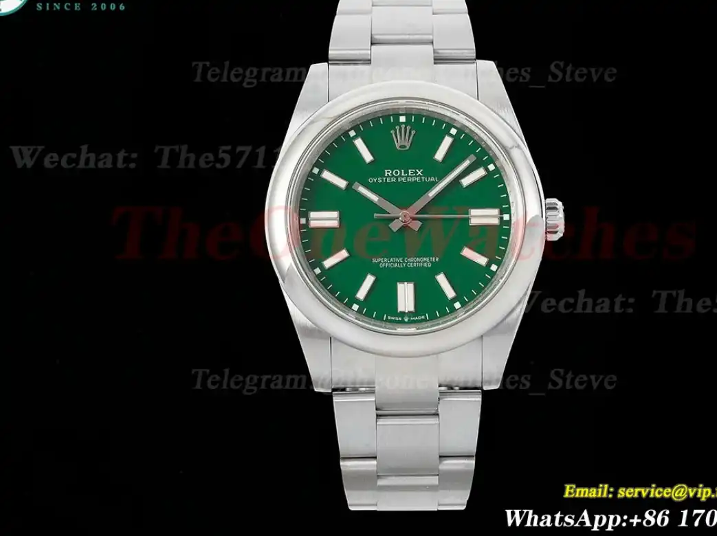 Oyster Perpetual 124300 41mm SS SS Green Dial DIWF A3230