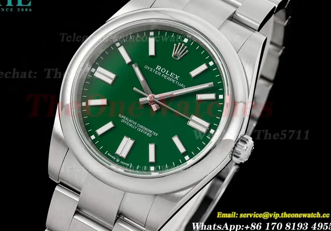 Oyster Perpetual 124300 41mm SS SS Green Dial DIWF A3230