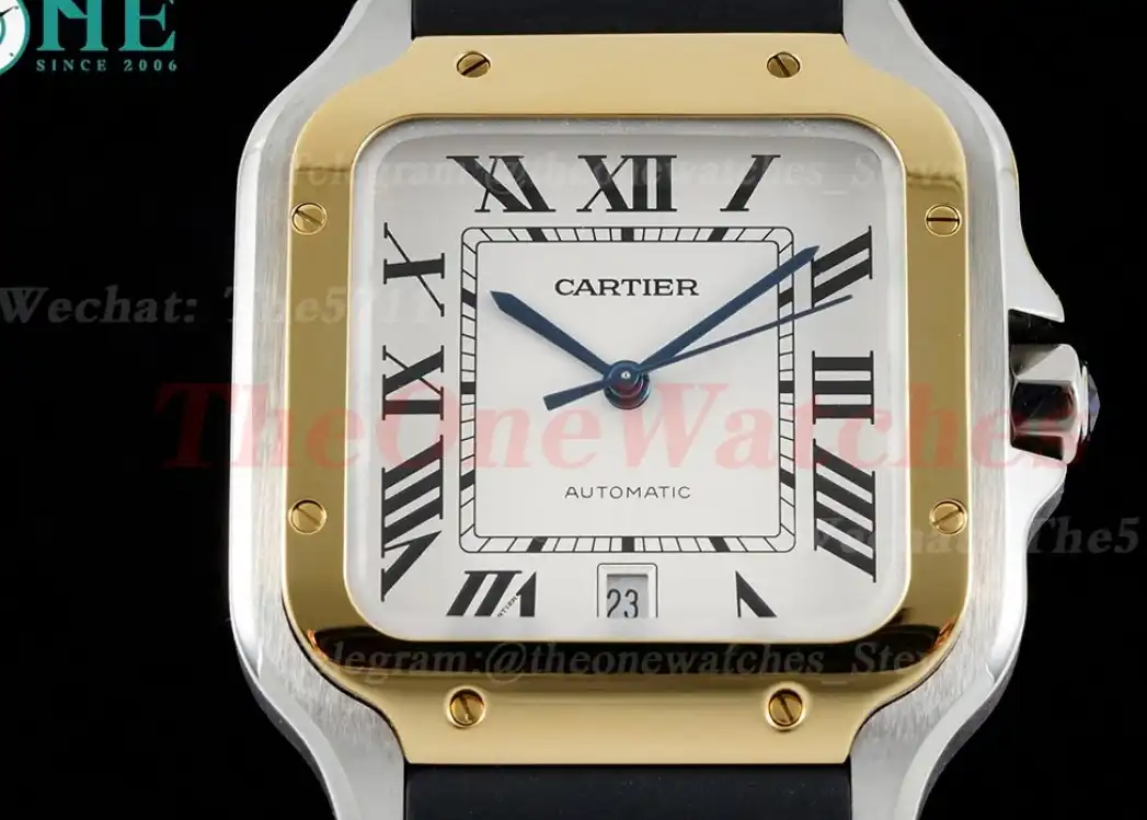 Santos De Cartier Mens XL 40MM SS RU White Rmn GF MY9019