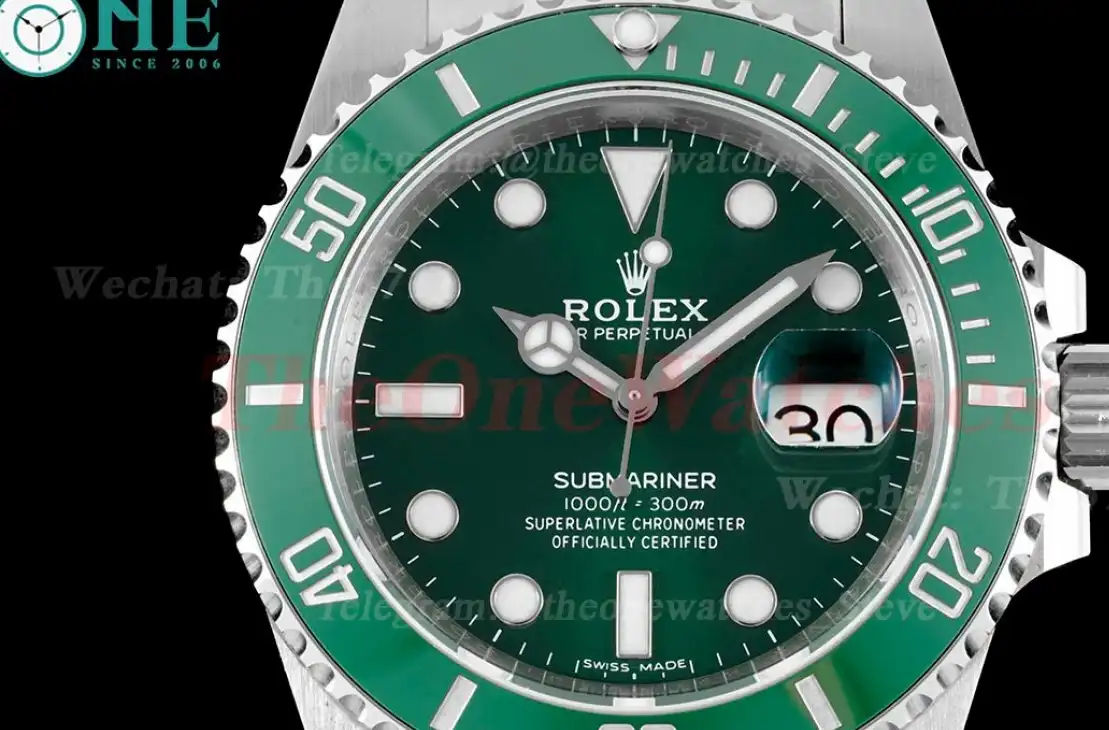 Submariner 116610LV Hulk 40mm SS SS Green Stk C+F VS3135