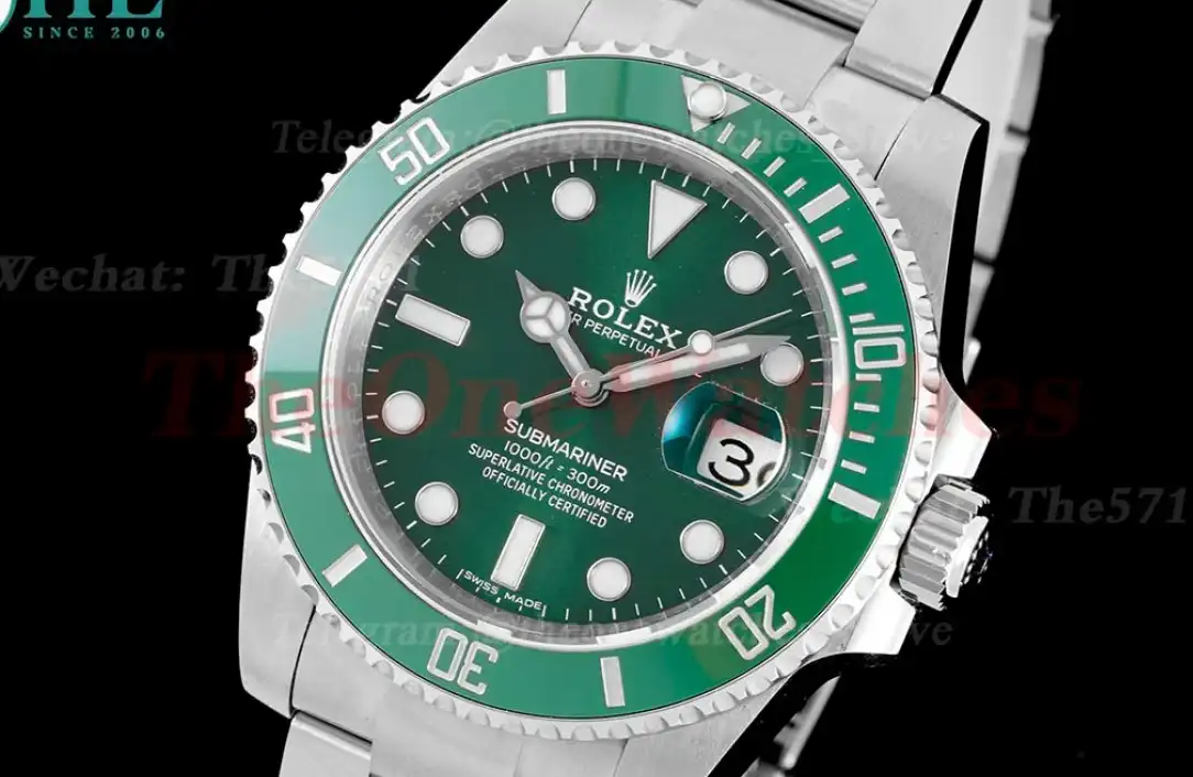 Submariner 116610LV Hulk 40mm SS SS Green Stk C+F VS3135