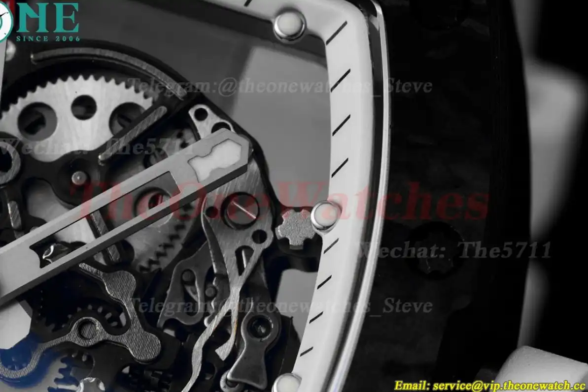 RM055 Real NTPT Skeleton White Dial On White Rubber Strap BBRF V2 RMUL2