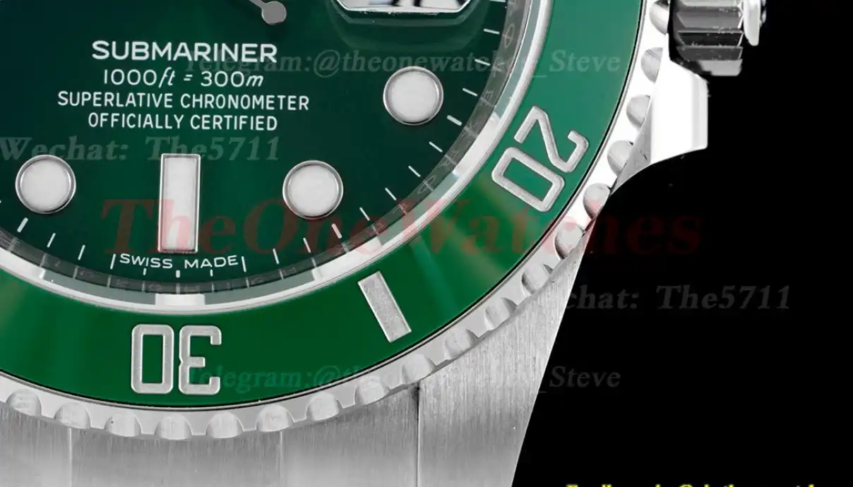 Submariner 116610LV Hulk 40mm SS SS Green Stk C+F VS3135