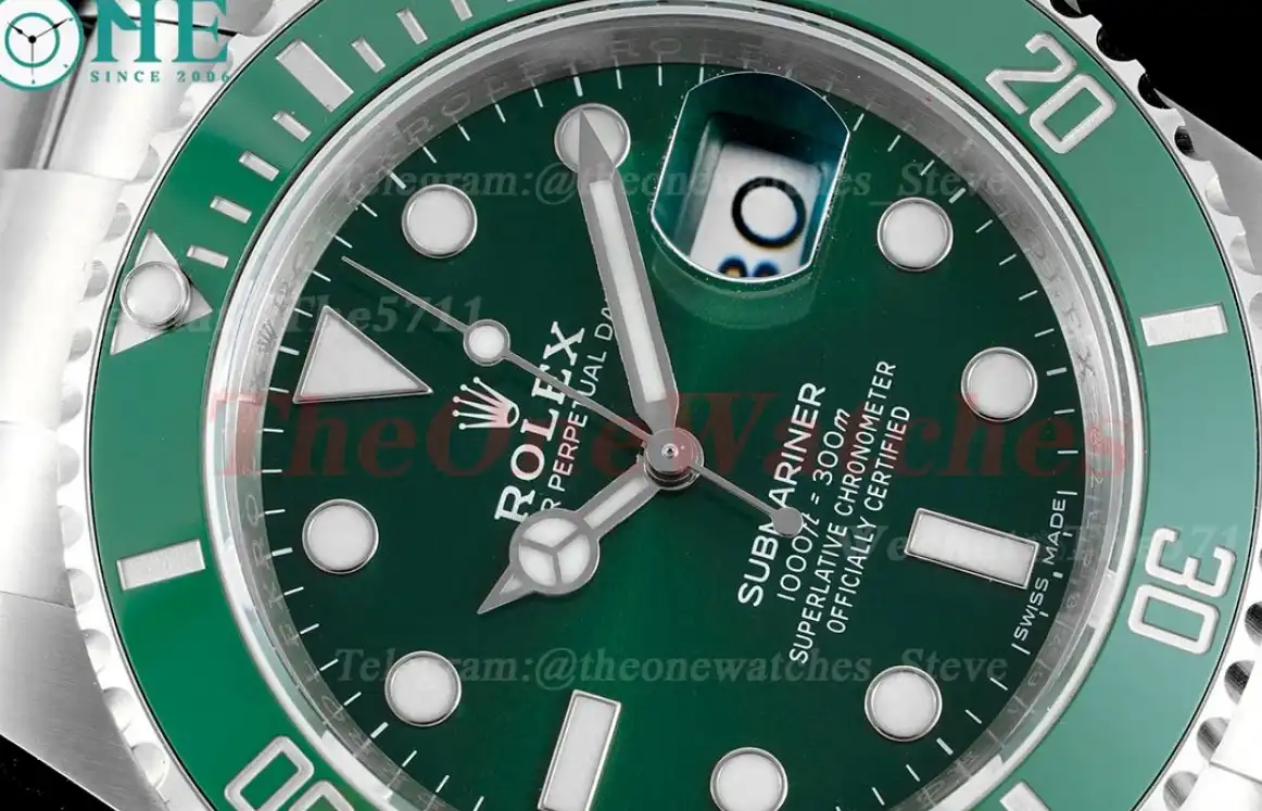 Submariner 116610LV Hulk 40mm SS SS Green Stk C+F VS3135